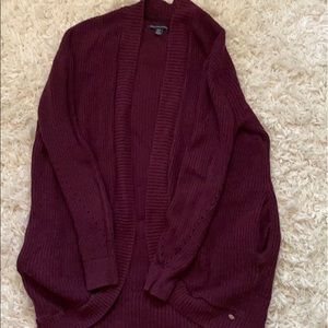 American Eagle Maroon Cardigan